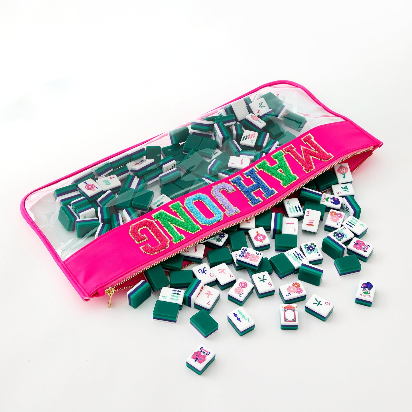 Oh My Mahjong / Pink Zippered Bag