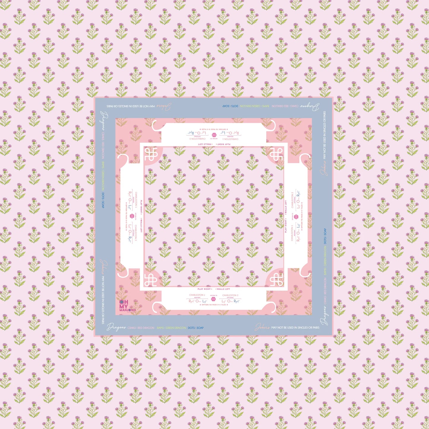 Oh My Mahjong / Purple Thistle Tablecloth